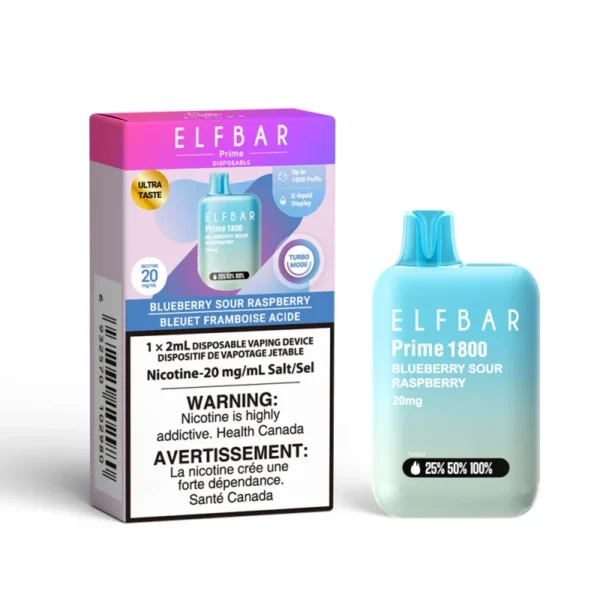 Elf bar prime 1800- Blueberry Sour Raspberry