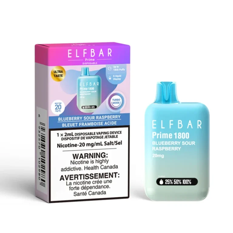 Elf bar prime 1800- Blueberry Sour Raspberry