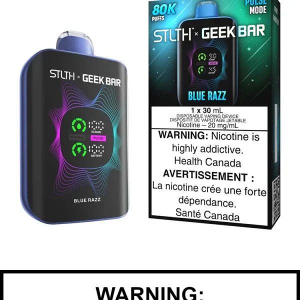 STLTH x Geek Bar 80K disposable vape - Blue Razz