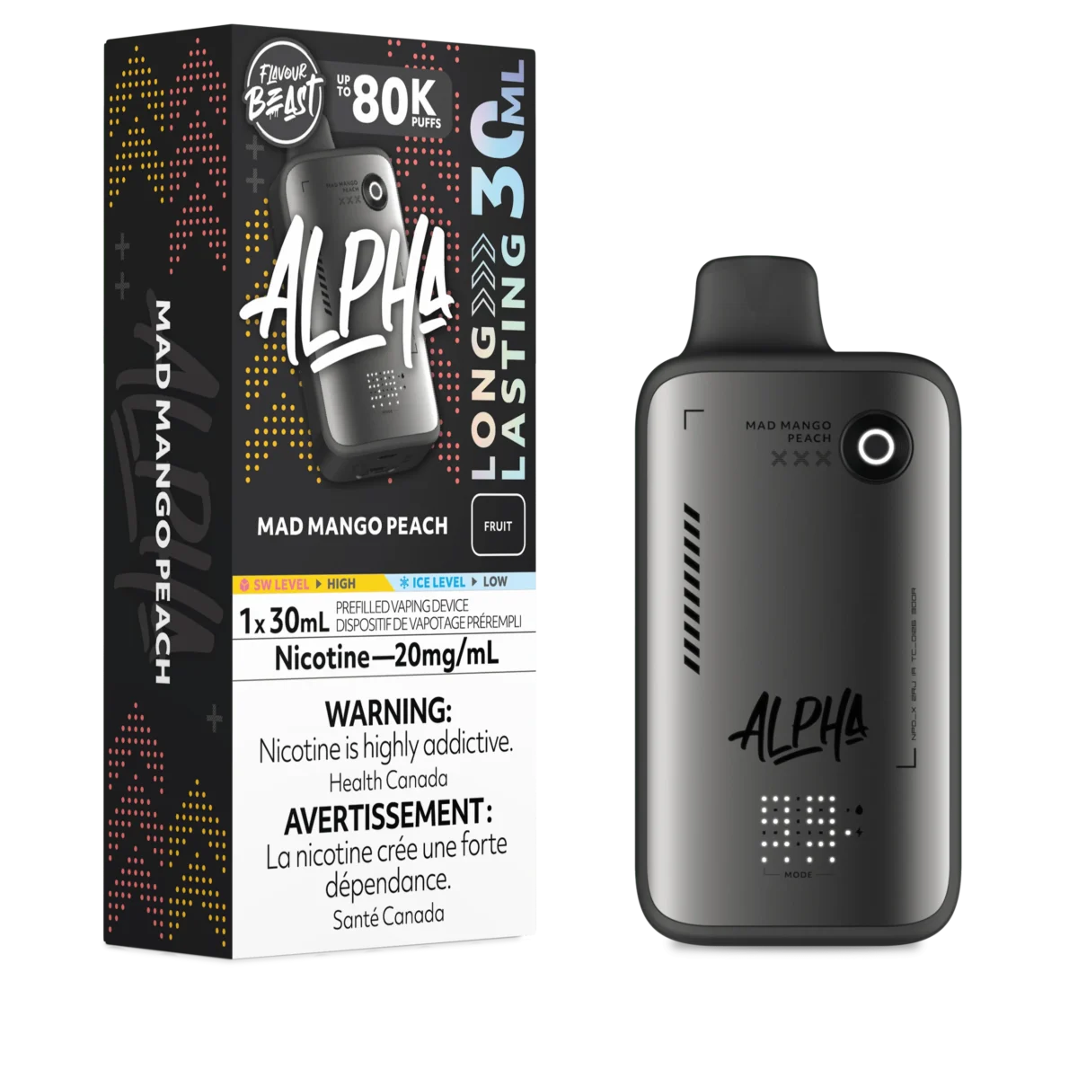 Flavour Beast Alpha 80K - Mad Mango Peach