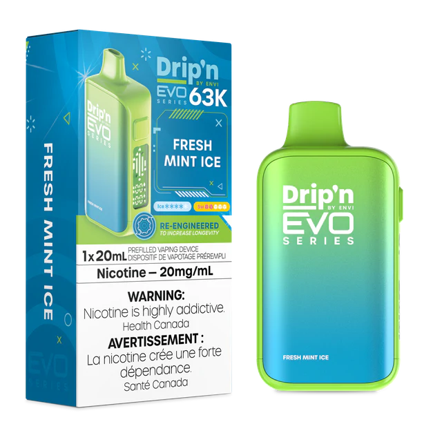 Drip'n EVO 63K disposable vape - Fresh Mint Ice
