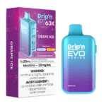 Drip'n EVO 63K disposable vape - Grape Ice
