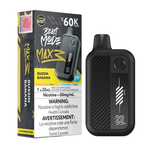 Flavour Beast Beast Mode Max 3 60k Disposable Vape - Bussin Banana Ice