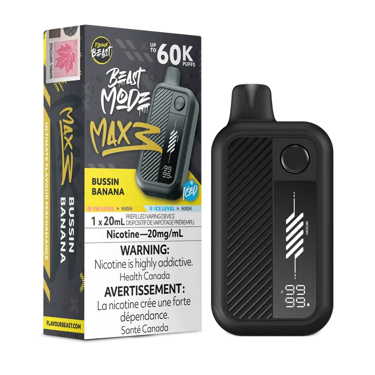 Flavour Beast Beast Mode Max 3 60k Disposable Vape - Bussin Banana Ice