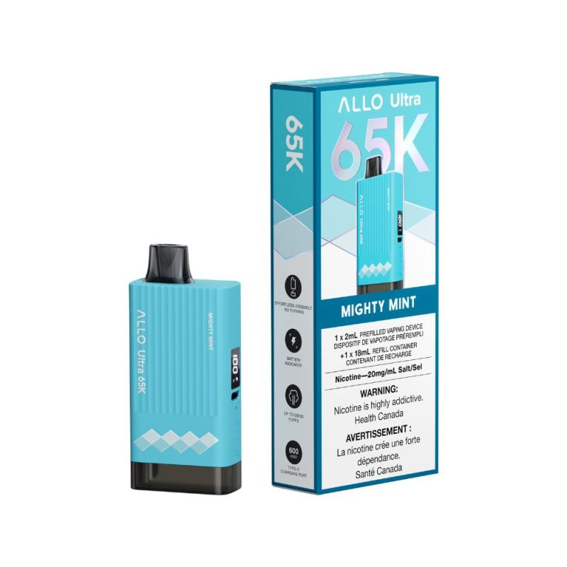 Allo Ultra 65k Disposable Vape - Mighty Mint